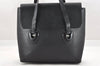 Authentic GUCCI Vintage Shoulder Tote Bag Purse Leather Black 3698I