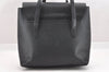Authentic GUCCI Vintage Shoulder Tote Bag Purse Leather Black 3698I