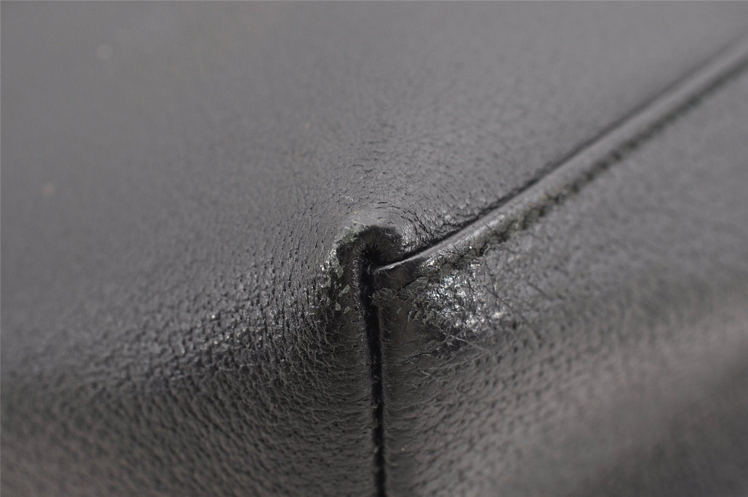 Authentic GUCCI Vintage Shoulder Tote Bag Purse Leather Black 3698I