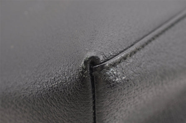 Authentic GUCCI Vintage Shoulder Tote Bag Purse Leather Black 3698I