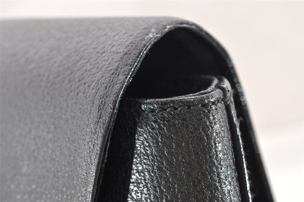 Authentic GUCCI Vintage Shoulder Tote Bag Purse Leather Black 3698I