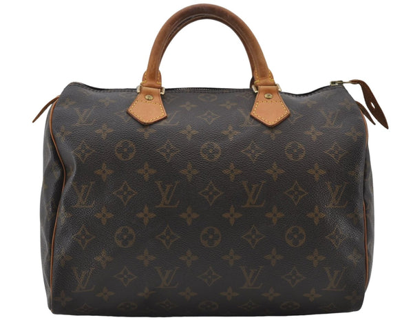 Authentic Louis Vuitton Monogram Speedy 30 Hand Boston Bag M41526 LV 3699E