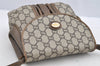 Authentic GUCCI GG Plus Shoulder Cross Body Bag PVC Leather Brown Junk 3699I