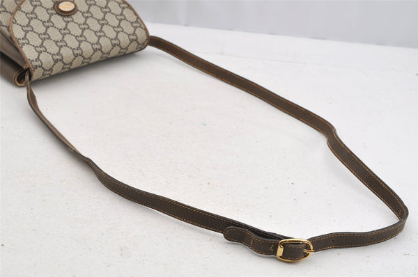 Authentic GUCCI GG Plus Shoulder Cross Body Bag PVC Leather Brown Junk 3699I