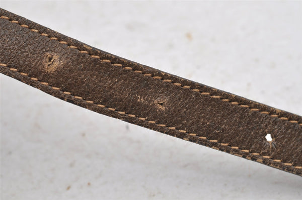 Authentic GUCCI GG Plus Shoulder Cross Body Bag PVC Leather Brown Junk 3699I