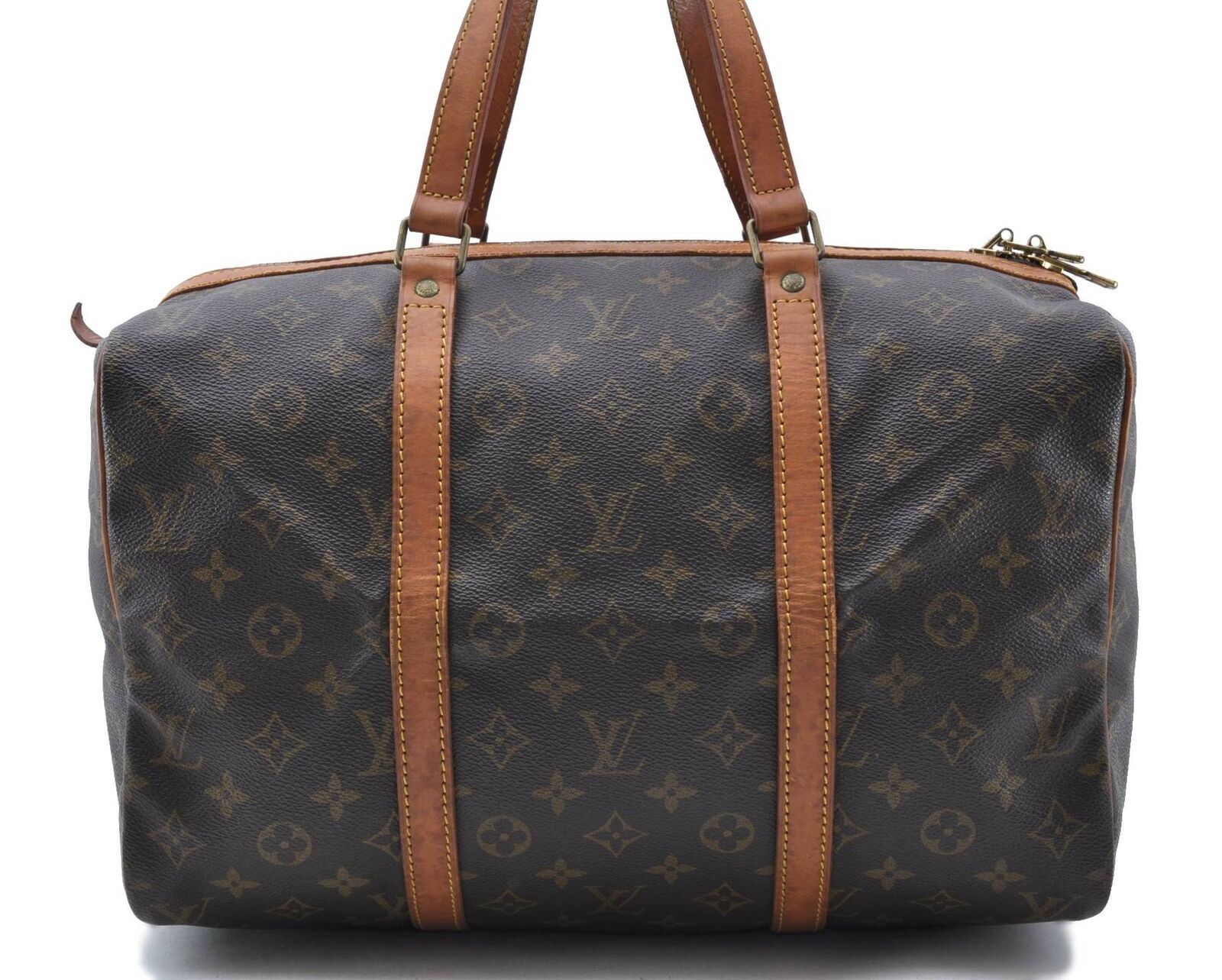 Authentic Louis Vuitton Monogram Sac Souple 35 Hand Boston Bag M41626 LV 3702C