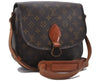 Auth Louis Vuitton Monogram Saint Cloud GM Shoulder Cross Bag M51242 LV 3704D