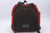 Authentic PRADA Nylon Leather Backpack Red 3710D