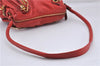 Authentic Chloe Paraty 2Way Shoulder Hand Bag Leather Red 3714F