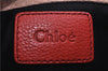 Authentic Chloe Paraty 2Way Shoulder Hand Bag Leather Red 3714F