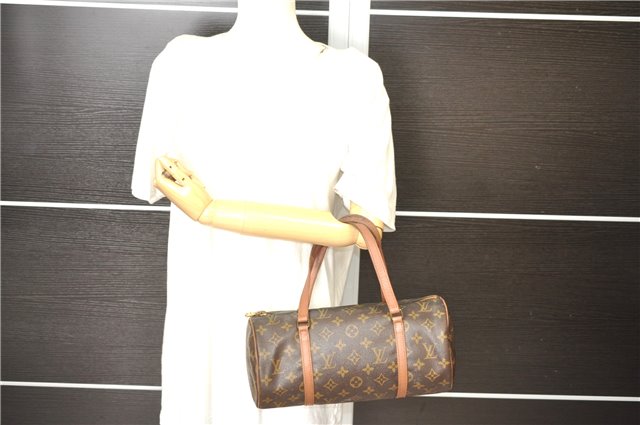 Authentic Louis Vuitton Monogram Papillon 30 Hand Bag Old Model LV 3715D