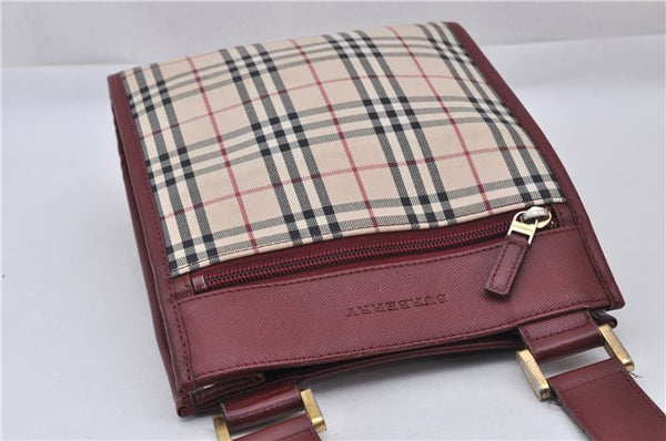 Authentic BURBERRY Nova Check Canvas Leather Shoulder Cross Bag Beige 3715F
