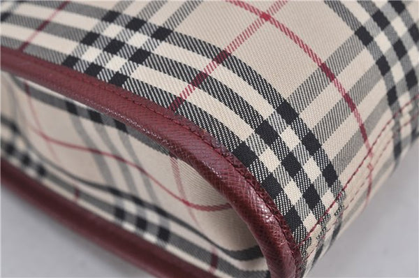 Authentic BURBERRY Nova Check Canvas Leather Shoulder Cross Bag Beige 3715F