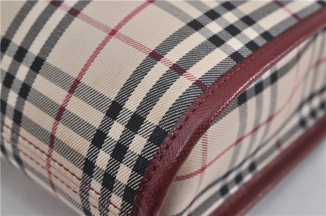 Authentic BURBERRY Nova Check Canvas Leather Shoulder Cross Bag Beige 3715F
