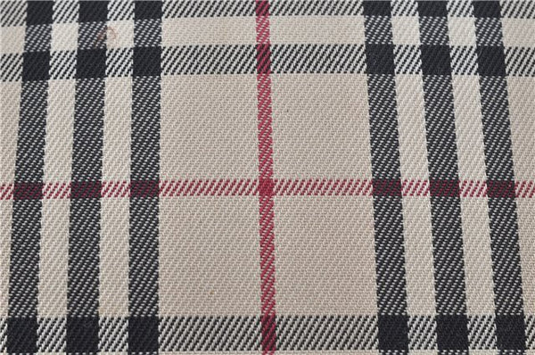 Authentic BURBERRY Nova Check Canvas Leather Shoulder Cross Bag Beige 3715F