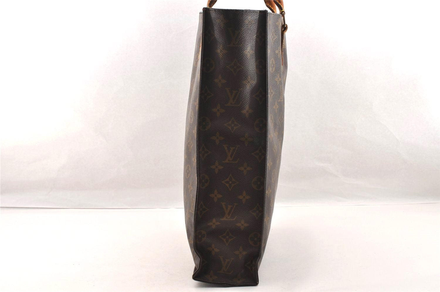 Authentic Louis Vuitton Monogram Sac Plat Hand Tote Bag M51140 LV 3716I