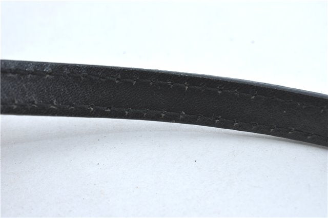 Authentic GUCCI Hand Bag Pouch Purse GG Canvas Leather 0391103 Navy Blue 3717C