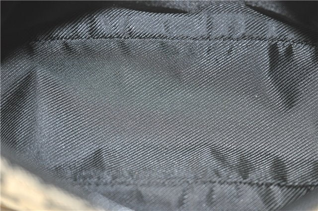 Authentic GUCCI Hand Bag Pouch Purse GG Canvas Leather 0391103 Navy Blue 3717C