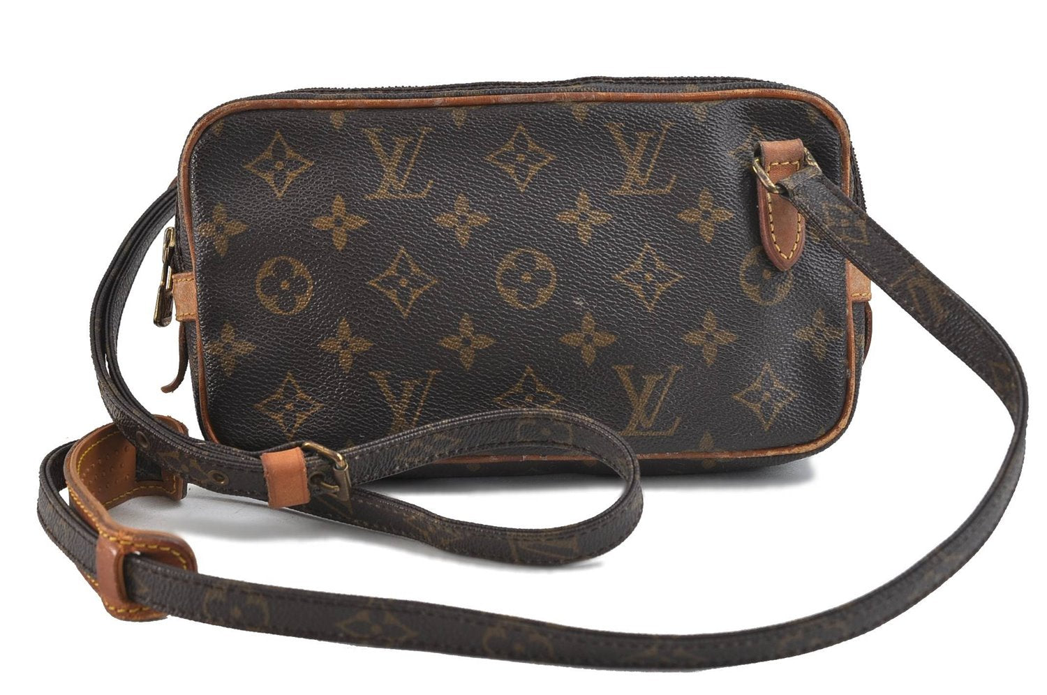 Auth Louis Vuitton Monogram Marly Bandouliere Shoulder Cross Bag M51828 LV 3721D