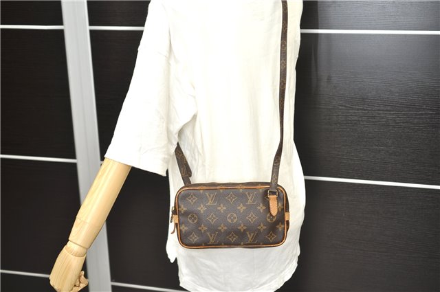 Auth Louis Vuitton Monogram Marly Bandouliere Shoulder Cross Bag M51828 LV 3721D