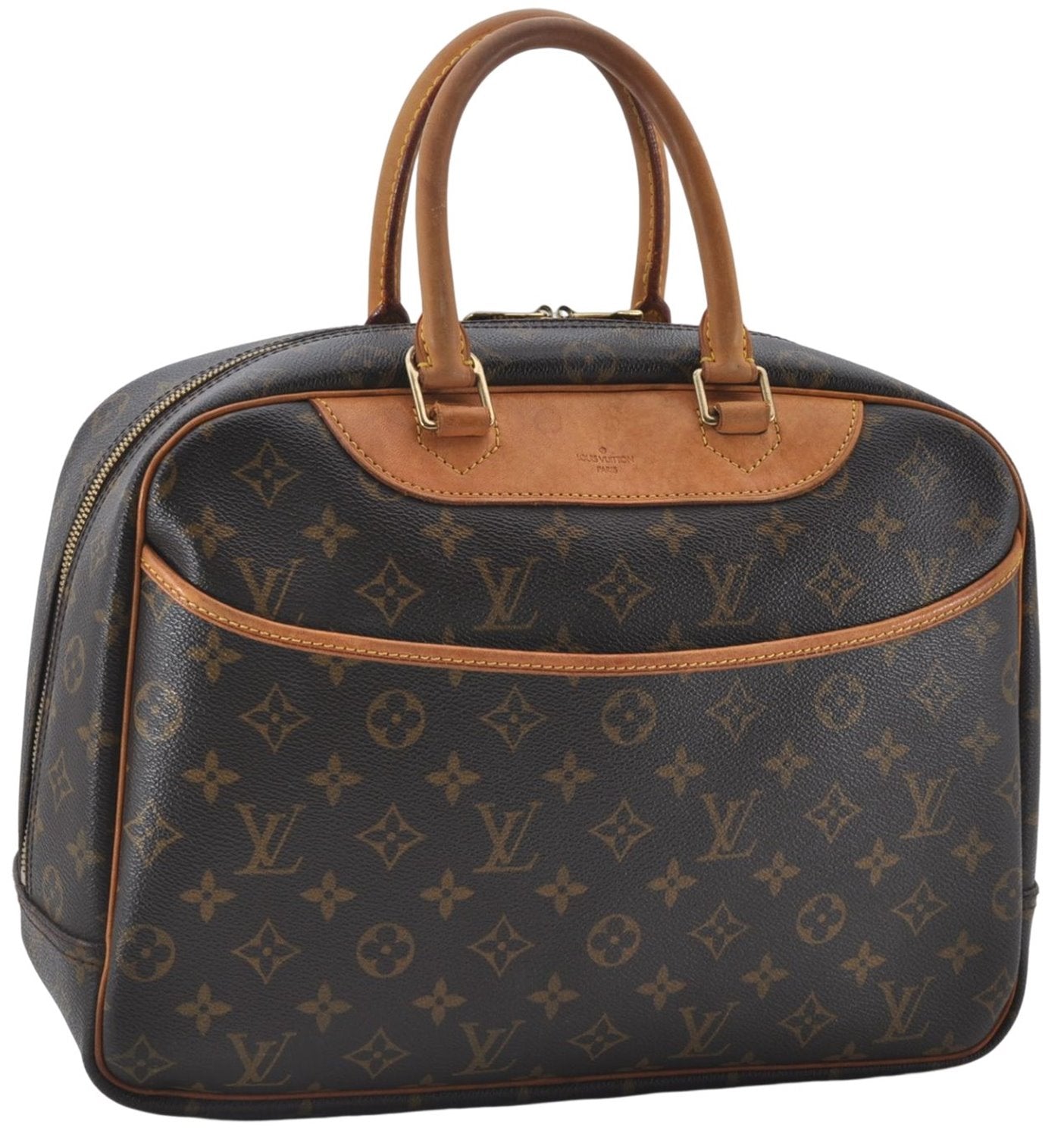 Authentic Louis Vuitton Monogram Deauville Hand Bag M47270 LV 3721E
