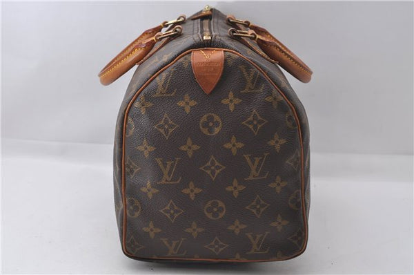 Authentic Louis Vuitton Monogram Speedy 30 Hand Bag M41526 LV 3724D