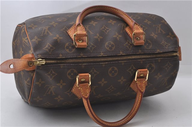 Authentic Louis Vuitton Monogram Speedy 30 Hand Bag M41526 LV 3724D