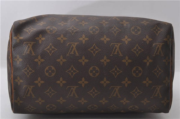 Authentic Louis Vuitton Monogram Speedy 30 Hand Bag M41526 LV 3724D