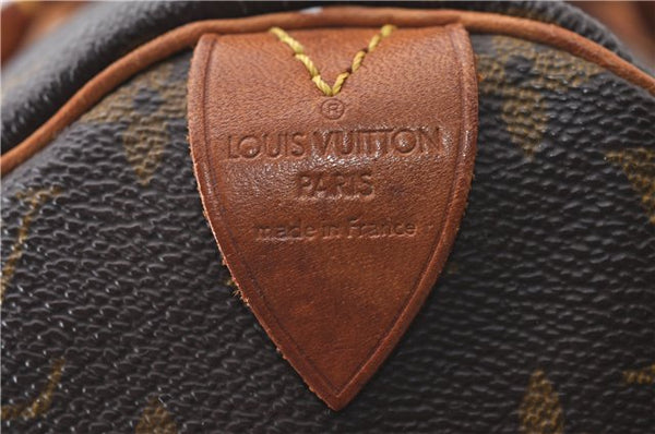 Authentic Louis Vuitton Monogram Speedy 30 Hand Bag M41526 LV 3724D