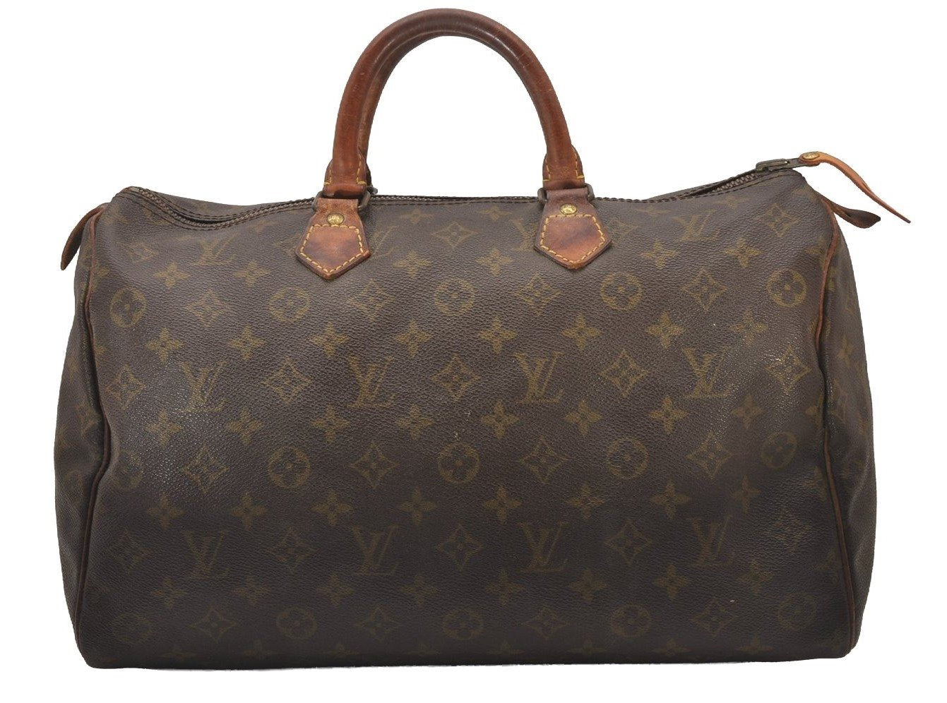 Authentic Louis Vuitton Monogram Speedy 35 Hand Boston Bag Old Model LV 3727I