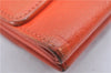 Authentic CHANEL Calf Skin CoCo Mark Trifold Wallet Purse Orange Junk 3736F