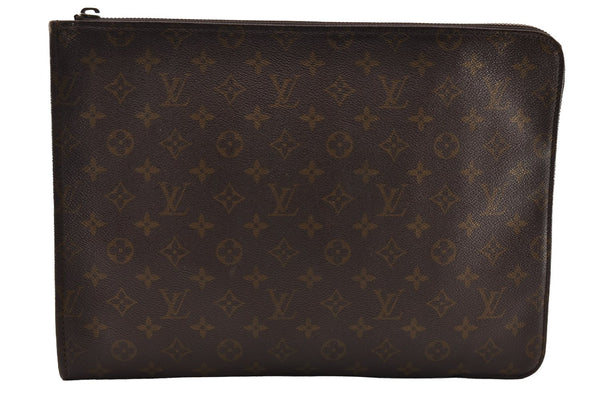 Auth Louis Vuitton Monogram Poche Documents Document Case Old Model Junk 3740I