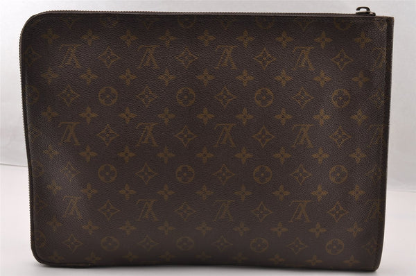 Auth Louis Vuitton Monogram Poche Documents Document Case Old Model Junk 3740I