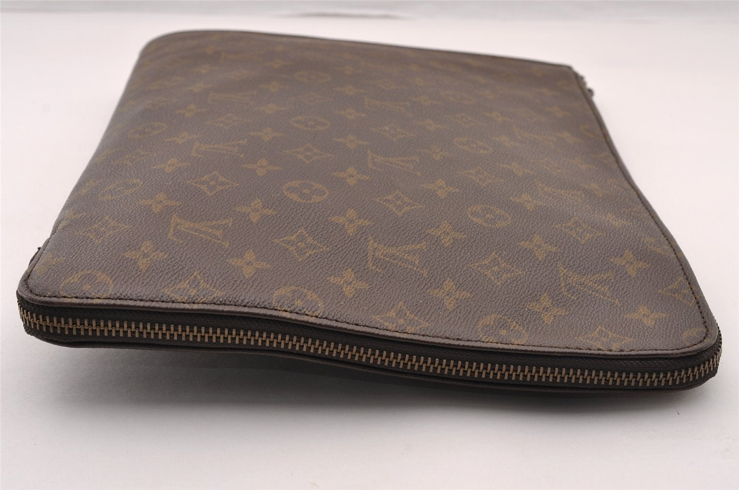 Auth Louis Vuitton Monogram Poche Documents Document Case Old Model Junk 3740I