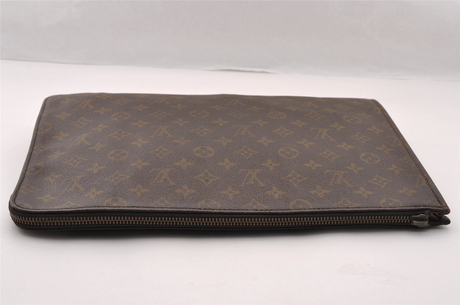 Auth Louis Vuitton Monogram Poche Documents Document Case Old Model Junk 3740I