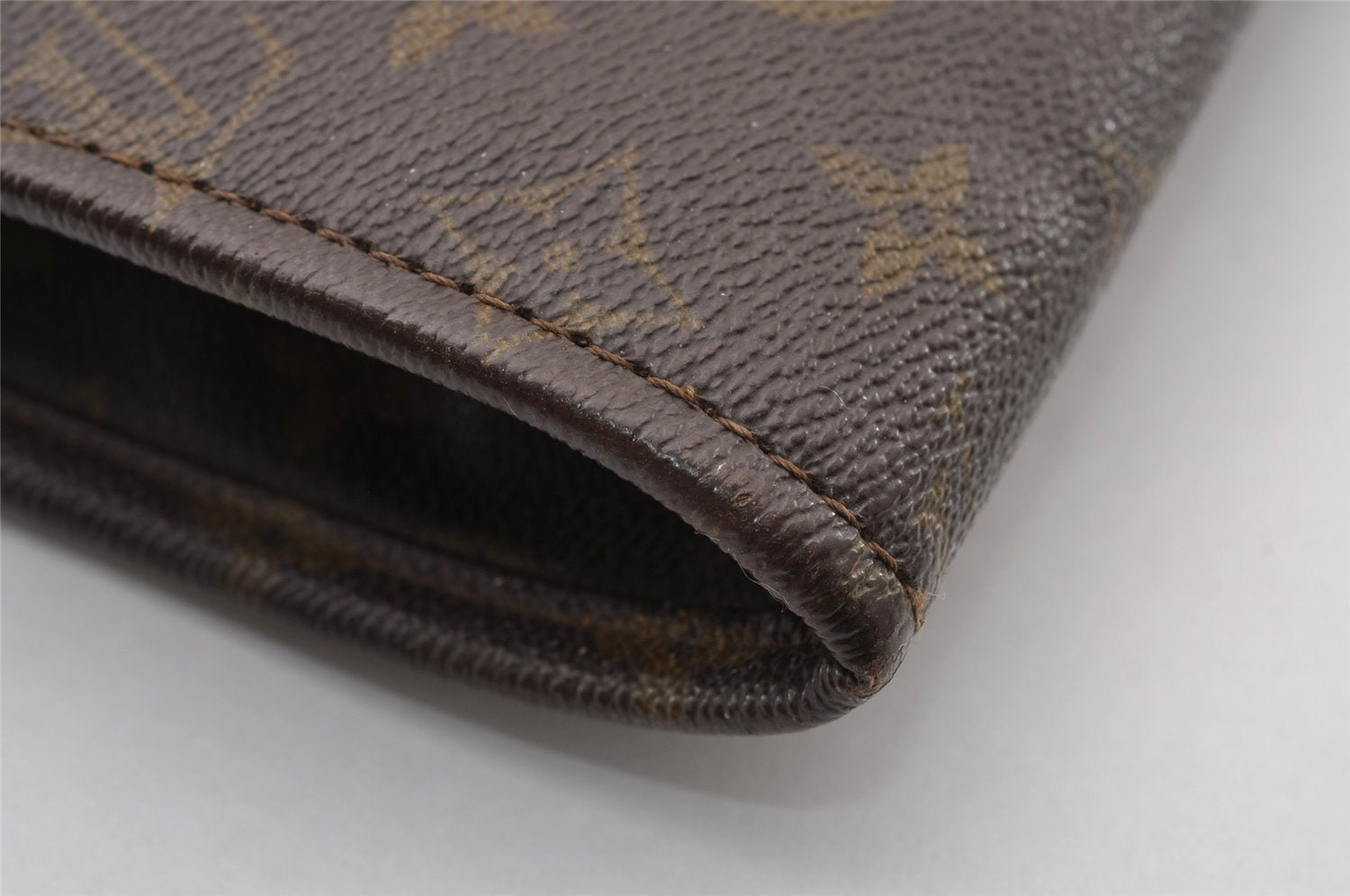 Auth Louis Vuitton Monogram Poche Documents Document Case Old Model Junk 3740I