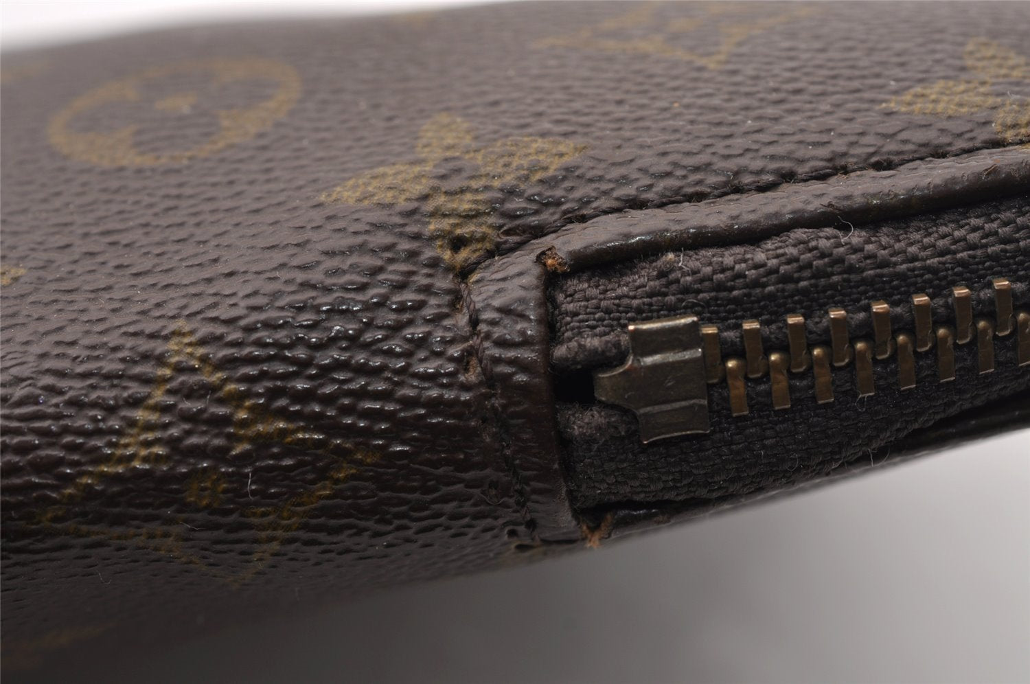 Auth Louis Vuitton Monogram Poche Documents Document Case Old Model Junk 3740I