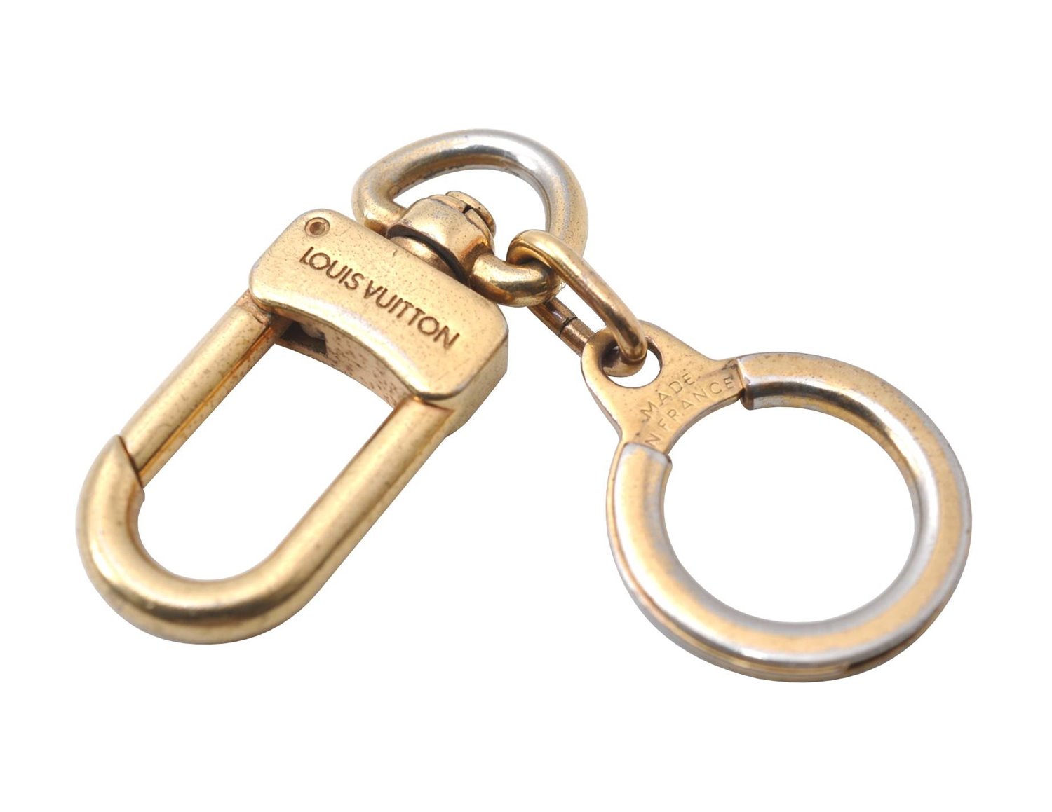 Authentic Louis Vuitton Charm Key Chain Anokre Gold M62694 LV 3742D
