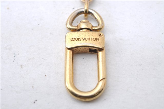 Authentic Louis Vuitton Charm Key Chain Anokre Gold M62694 LV 3742D