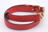 Authentic Louis Vuitton Leather Shoulder Strap Red 24.8-28.7" LV Box 3745D