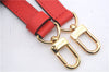 Authentic Louis Vuitton Leather Shoulder Strap Red 24.8-28.7" LV Box 3745D