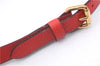 Authentic Louis Vuitton Leather Shoulder Strap Red 24.8-28.7" LV Box 3745D