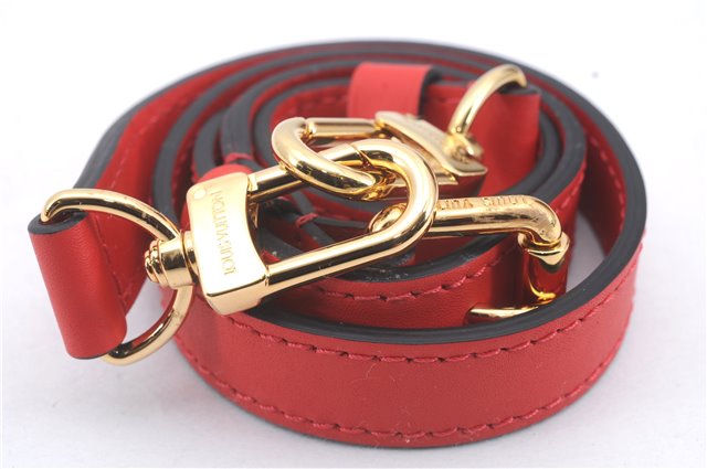 Authentic Louis Vuitton Leather Shoulder Strap Red 24.8-28.7