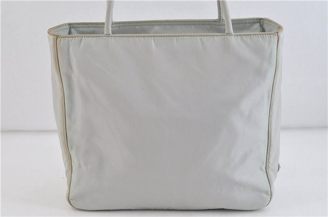 Authentic PRADA Nylon Leather Shoulder Hand Bag Purse B8490 White 3751C