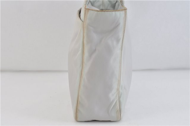 Authentic PRADA Nylon Leather Shoulder Hand Bag Purse B8490 White 3751C