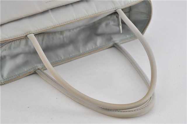 Authentic PRADA Nylon Leather Shoulder Hand Bag Purse B8490 White 3751C