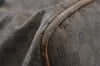 Authentic GUCCI Web Sherry Line Micro GG PVC Leather Boston Bag Brown 3753I