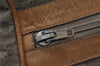 Authentic GUCCI Web Sherry Line Micro GG PVC Leather Boston Bag Brown 3753I