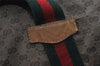 Authentic GUCCI Web Sherry Line Micro GG PVC Leather Boston Bag Brown 3753I