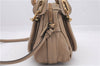 Authentic Chloe Paraty 2Way Shoulder Hand Bag Leather Beige 3755D